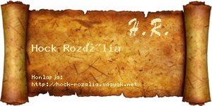 Hock Rozália névjegykártya