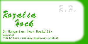 rozalia hock business card